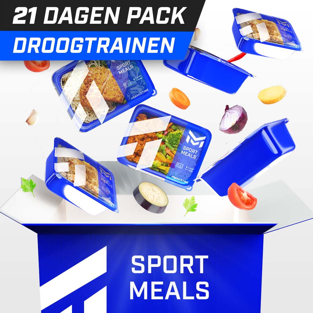 21 dagen droogtrainen met de high protein kant-en-klare sportmaaltijden van SportMeals.com