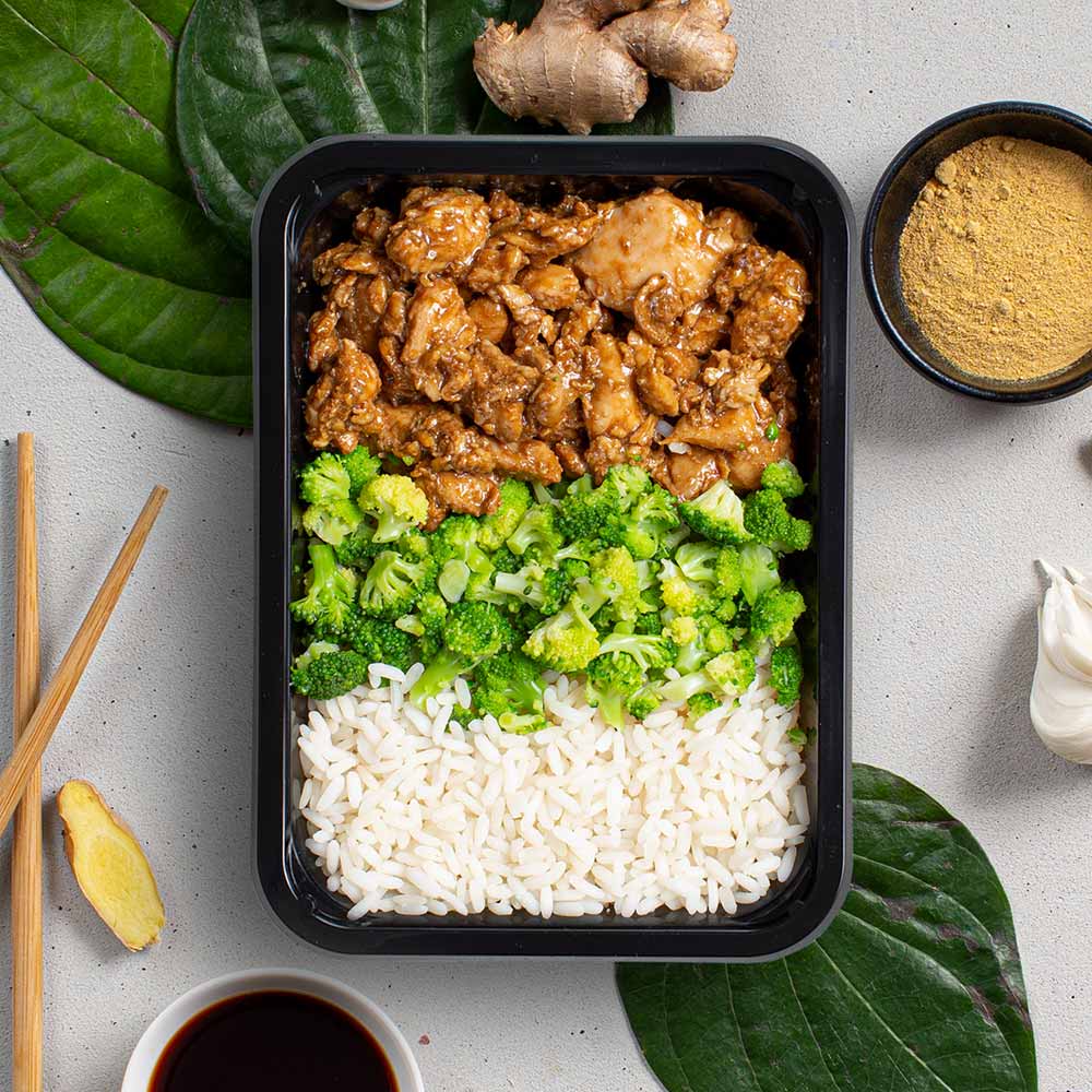 Kip Teriyaki sportmeal voor droogtrainen, vers bereid zonder onnodige toevoegingen