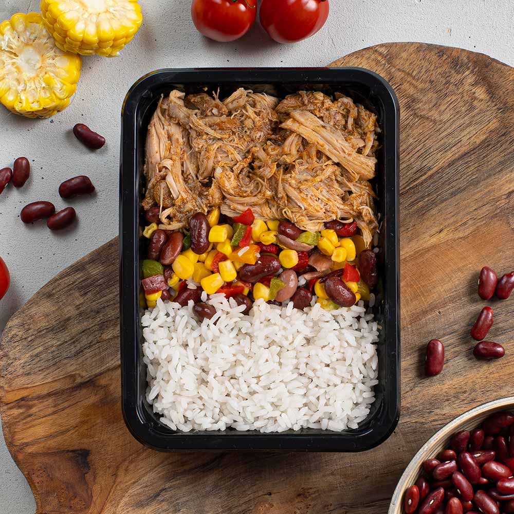 Pulled Chicken sportdoel droogtrainen eiwitrijke sportmeals
